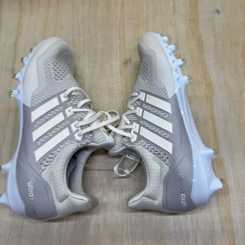 NEW Adidas Ultraboost Ultra Boost Football Cleats JP7409 Mens Sz 11.5 Grey/White